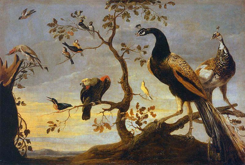 Frans Snyders Group of Birds Perched on Branches Sweden oil painting art